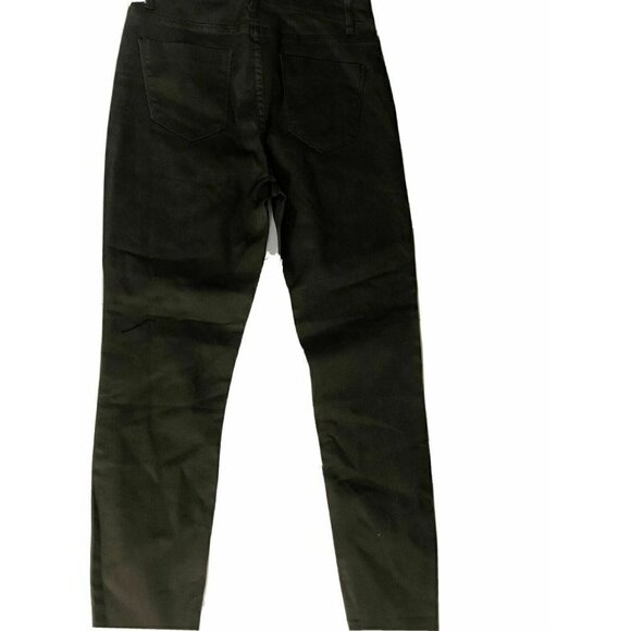 Forever 21 Women's Coated Skinny Army Green High W - Picture 7 of 8